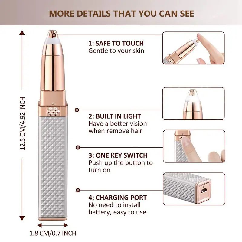 Rechargeable 2 in 1 Hair Remover